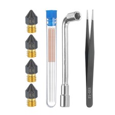3D Nozzles Kit, 4pcs 3D Printer MK8 Brass Nozzles 0.6mm, Cleaning Needles