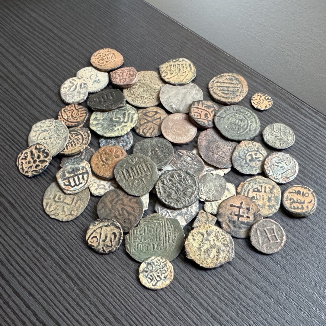 Lot 50 Islamic coins Umayyad Abbasid Mamluk Seljuk Ottoman #A957