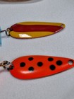 6 USED SPOON LURES DARDEVLE IMP MIDGET LIL DEVLE VIDEO 1 MOTHER OF PEARL SPOON? — photo 7