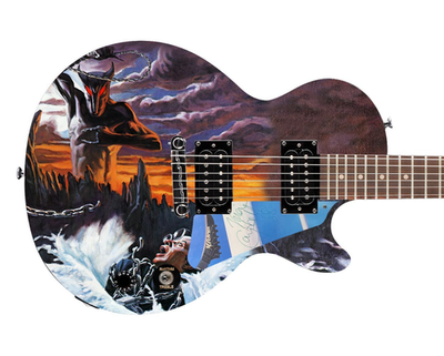 #ad Vivian Cambell Signed Custom Dio Holy Diver Epiphone Les Paul Guitar $1099.99