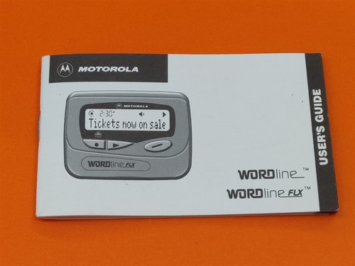 ⭐️⭐️⭐️⭐️⭐️ Vintage 1997 Motorola Wordine FLX User Guide Manual Booklet