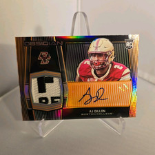 Panini 2020 Obsidian Draft AJ Dillon Rookie Patch Auto #2/25 Boston College 