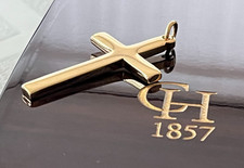 9ct Gold Large Cross Crusifix Pendant Hallmarked vintage  7.4 Grams