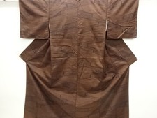7635490: JAPANESE KIMONO / TSUMUGI / WOVEN ABSTRACT PATTERN