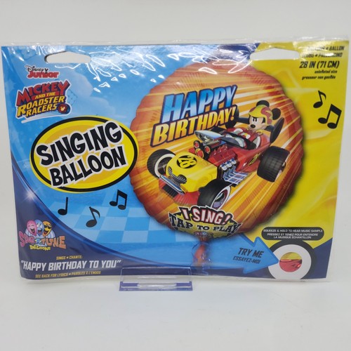 Disney Jr Mickey and The Roadster Racers Singing Balloon Happy Birthday 28 in