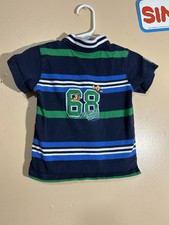 Y2K Disney Winnie the Pooh  Tigger Embroidered Striped Polo Size 24 Months