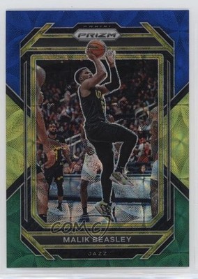 2022-23 Panini Prizm Choice Blue Yellow & Green Prizm Malik Beasley #60 12xy