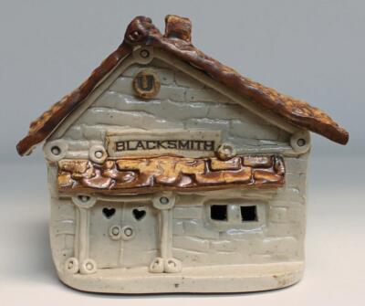 Windy Meadows Pottery Blacksmith 3 1/4'' Tall Hometown Collection Retired