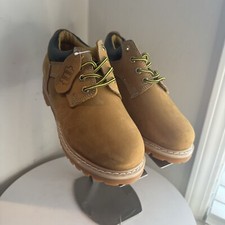 Work Shoes Men's Leather Upper Oil Resistant Oxford 4' Oxford Shoes Tan soft toe