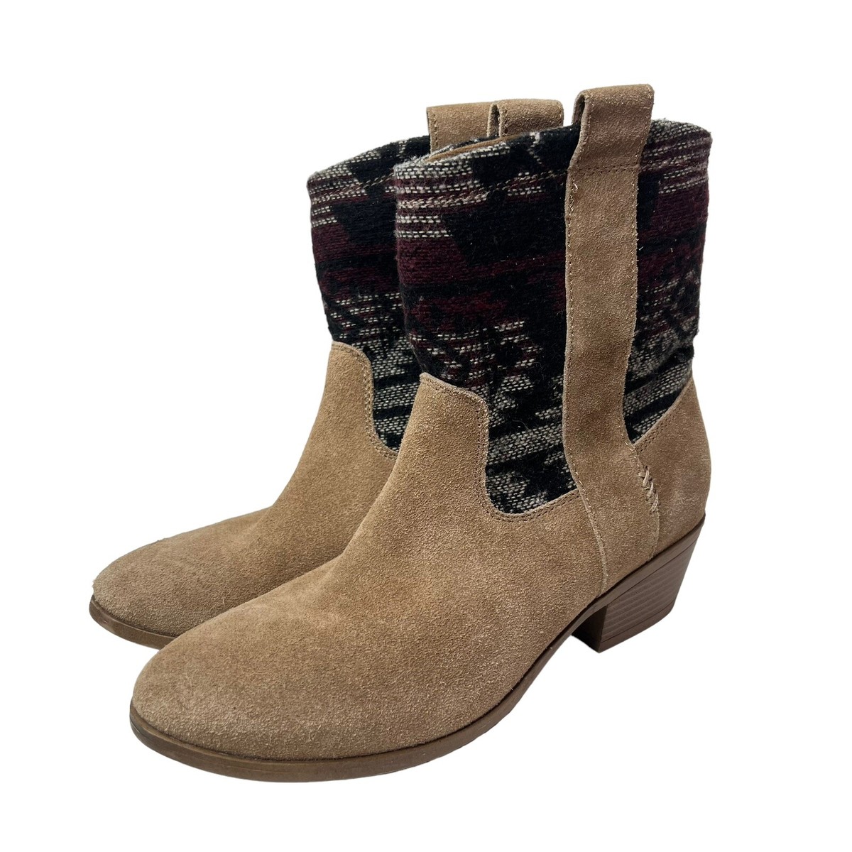 Bjorndal Austin Women's Sz 7.5 Beige Tan Leather Suede Ankle