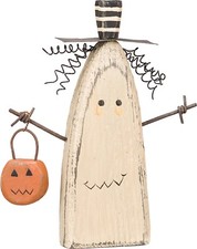 Primitives by Kathy Halloween Ghost Chunky Sitter Rustic Decor Fall Figurine