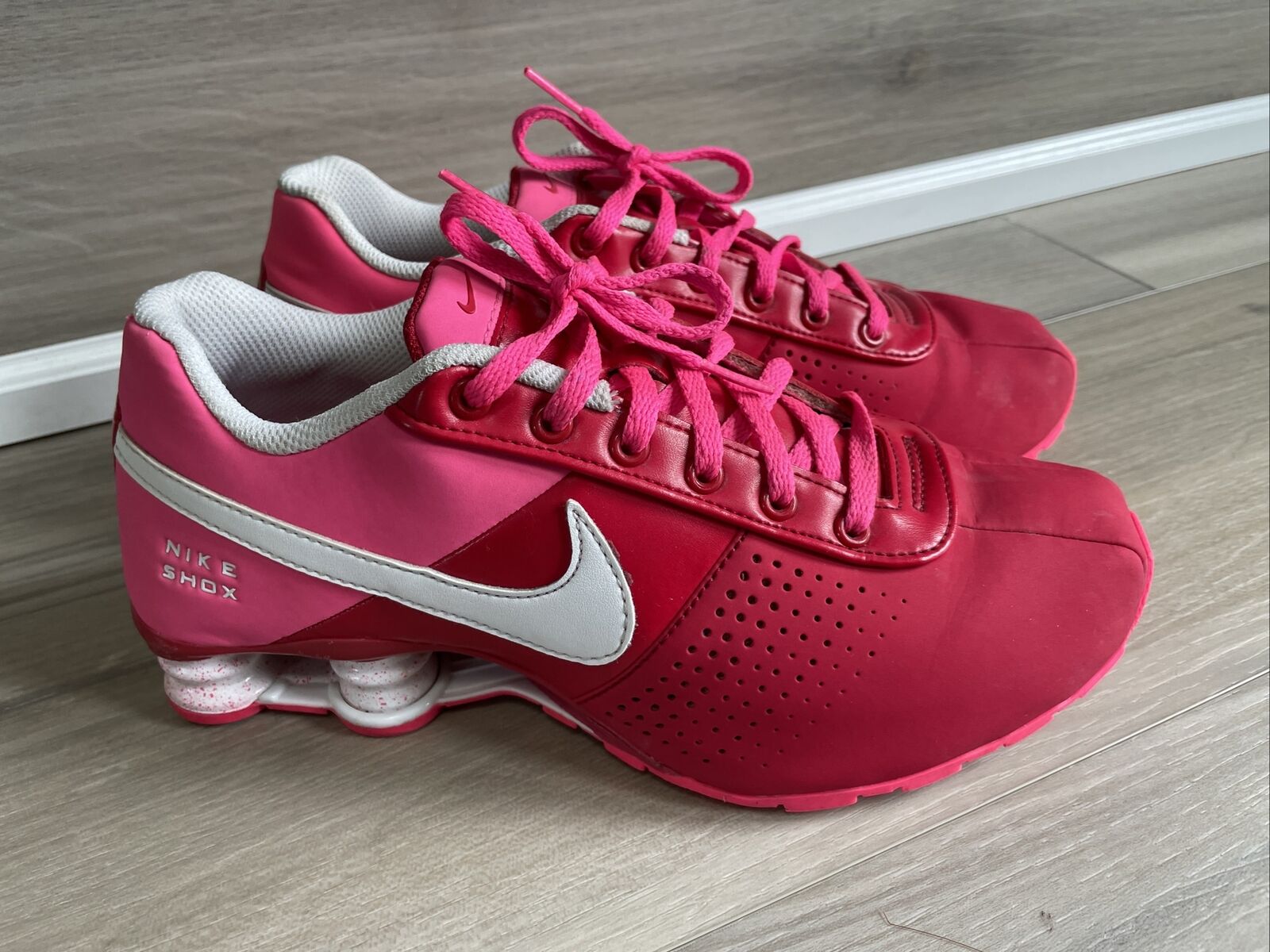yo lavo mi ropa Perder mantener RARE Nike Shox Deliver PNT GS 616542-616 Dark Red White Pink - 6Y | eBay