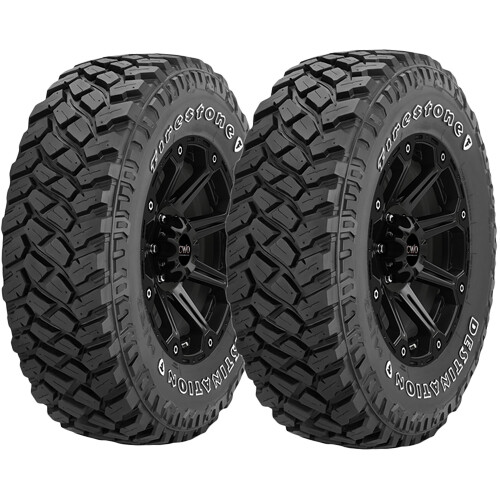 (QTY 2) LT255/75R17 Firestone Destination M/T2 111Q LRC White Letter ...