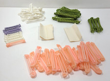 Plastic Swing Arm Perm Rods Various Size Body Lot Of 70 Vintage w/2pk Rod Papers
