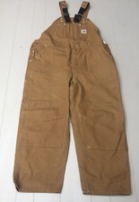 Carhart Men Duck Unlined Bib Overall Outdoor Workwear Size 46x28