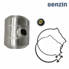 8'' x 10'' Fuel Tank/Gas Tank 2 Gallons 3/8'' NPT Spun Aluminum For Motorcycle