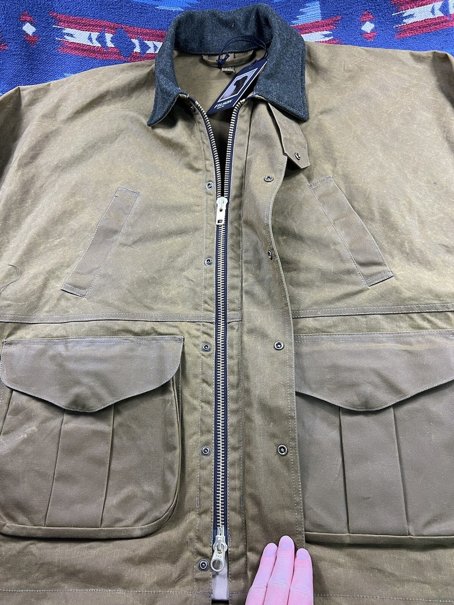 CC FILSON TIN CLOTH FIELD JACKET Coat DARK TAN Hunting Big CC FILSON TIN CLOTH FIELD JACKET Coat DARK TAN Hunting Big
