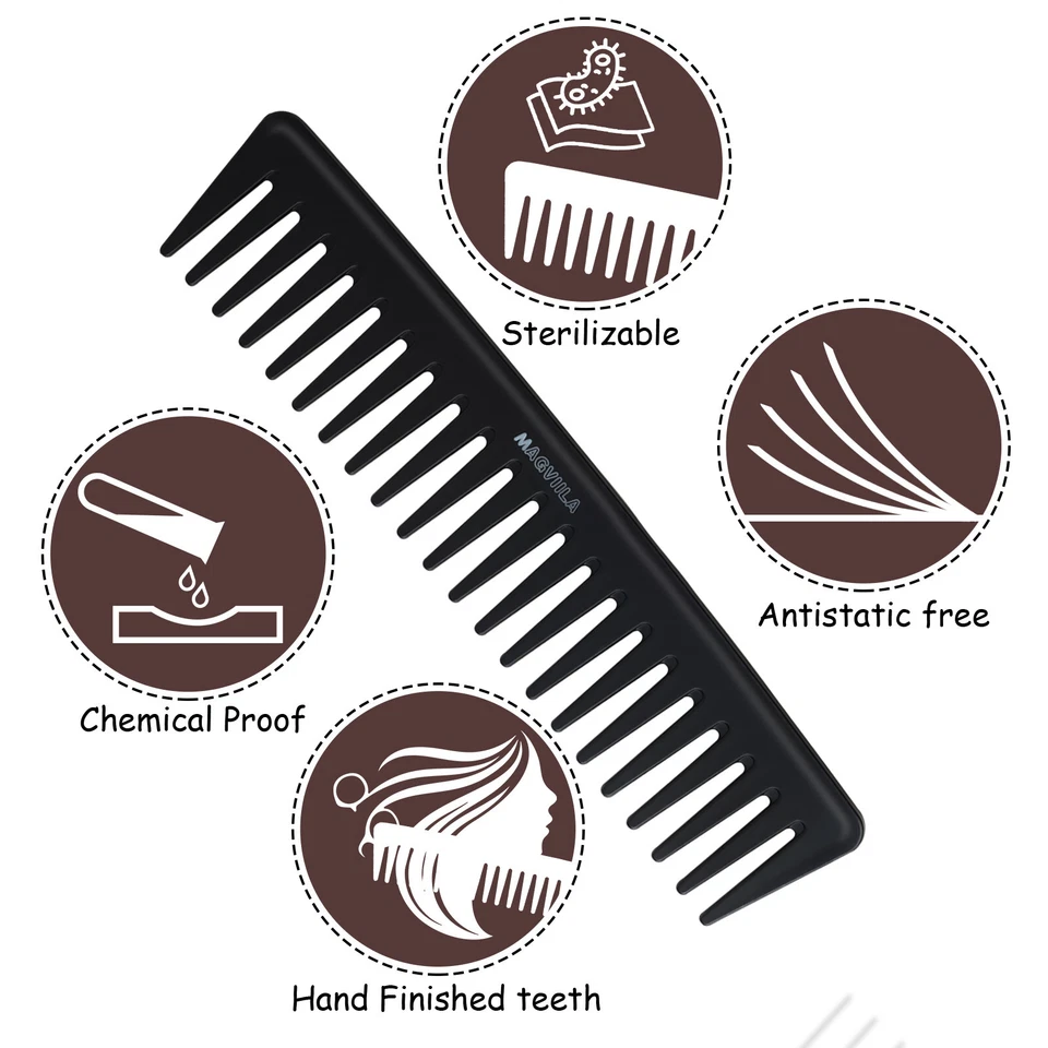 Large Wide Tooth Anti-Static & No Snag Comb  with travel bag - Image 3 of 4