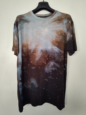 Vintage Christopher Kane Galaxy Print Shirt Large Viscose 2011