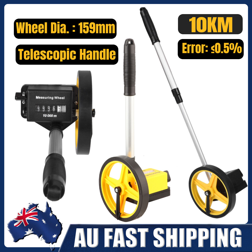 Miniature Measuring Wheel – Aluminum Alloy Distance Roller With Telescopic Handle, 0-9999.9m Range, ±0.5% Accuracy, For Surveyors & Construction