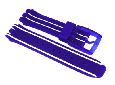 Swatch Wind Blocker Ersatzband Uhrenarmband Silikon Band Blau 19mm für New Chron