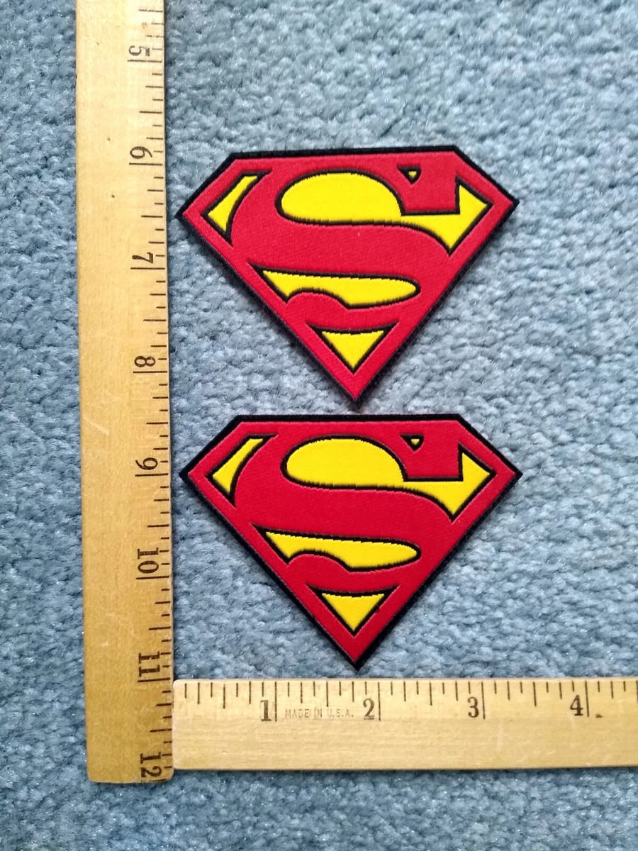 Superman / USA Flag Embroidered Patch – Tan, 3.5x5 Inches, Iron-On & Sew-On