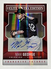2014 Panini Elite Extra Edition /799 AUTO #92 Max George Colorado Rockies