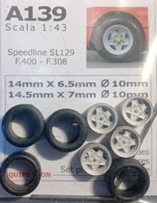 RUOTE 1/43 SPEEDLINE SL129 tipo FERRARI 400/308 ecc   TRON A139