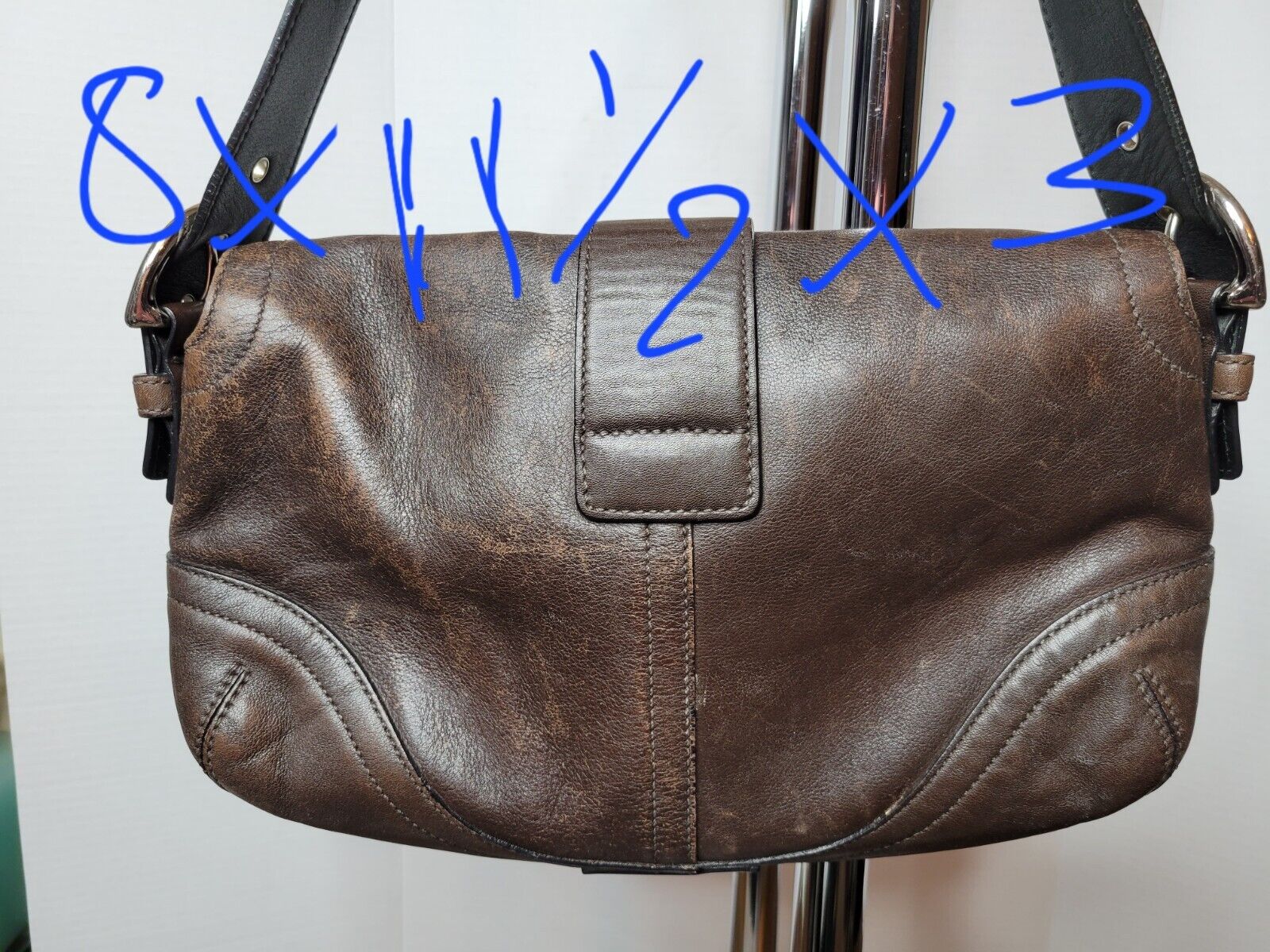 Vintage authentic COACH Brown Leather Flap Soho S… - image 5
