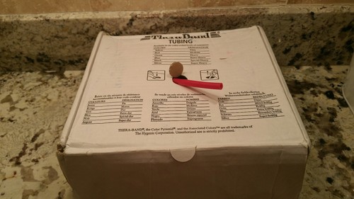 RED Tube Theraband by the foot resistance Physical Occupational Therapy Tubing - Picture 2 of 6