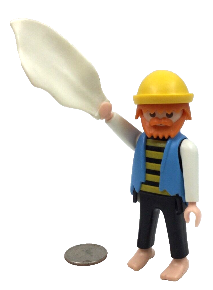Playmobil PirateCastaway & Hat & Scarf Blue Tattered Vest Barefoot 3736 C40