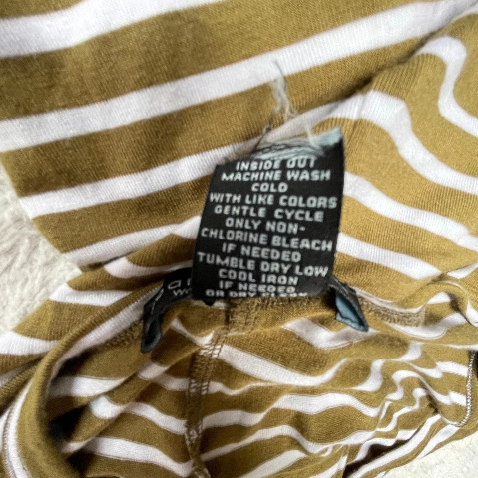 Vestido sin mangas elástico Joan Vass para mujer talla grande 2X marrón blanco a rayas Foto 4 de 4