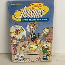 Vtg Denny's 1992 The Jetsons Space Travel Fun Book No. 5 Hanna Barbera Cartoon