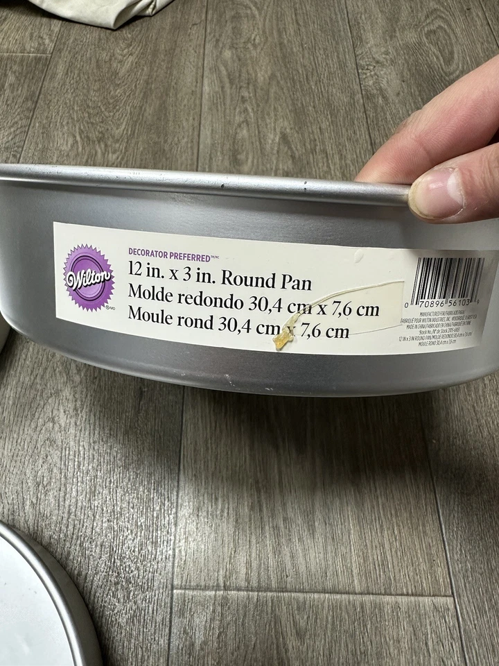 3 x Wilton Decorator Preferred Aluminium Runde Kuchenform - 12x3”, 10x3” & 8x3” - Bild 3 von 4