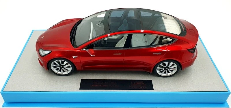 LS Collectibles 1/18 Scale Resin LS074A - Tesla Model 3 - Red - Image 3 of 4
