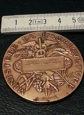Médaille Ancienne En Argent - Ministère De L'Agriculture - Signée Ponscarme (graveur) - XIXème Siècle - Pièce De Collection