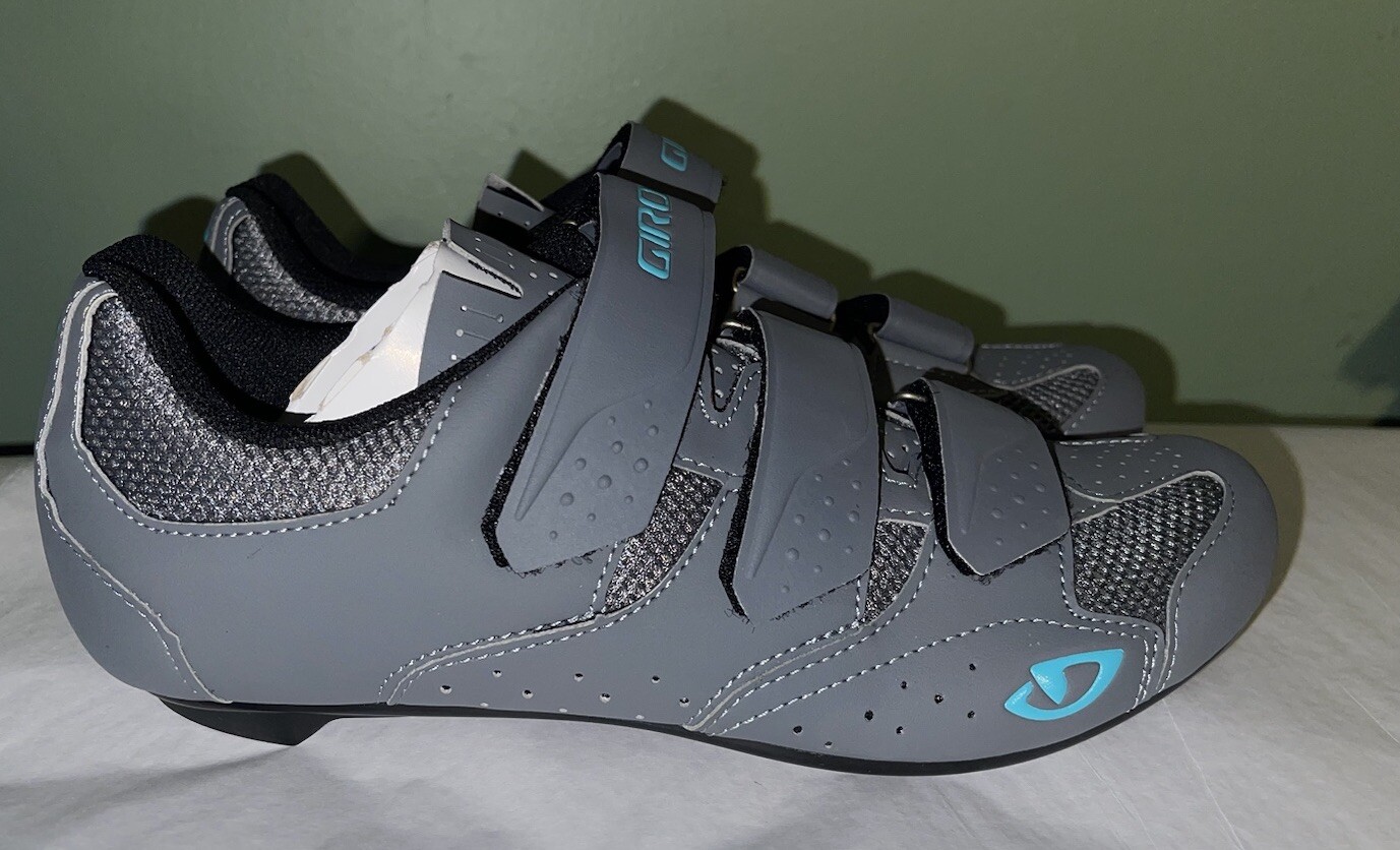 Womens NEW Giro Techne Road Cycling Shoe Titanium/Glacier Sz 10 Eur. 42