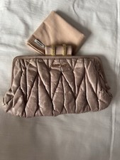 Miu Miu (Prada) Women's Leather Small Clutch Beige