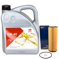 MotoröL Set 5W-40 5 Liter + ÖLfilter SH 421 P FüR Audi A4 A6 A8 A4 Avant