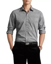 Polo Ralph Lauren Classic Fit Cotton Twill Shirt Black Cream Pick Size