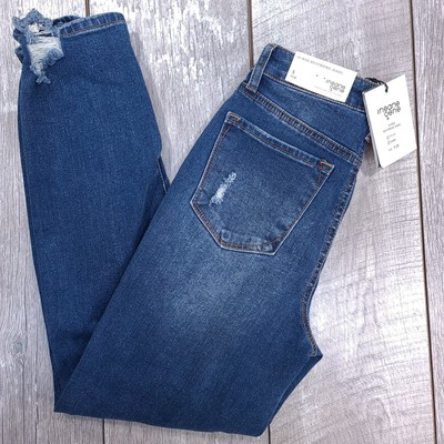 Insane Gene Womens Boyfriend Jeans Size 5 26 High Waisted Distressed Denim Biker