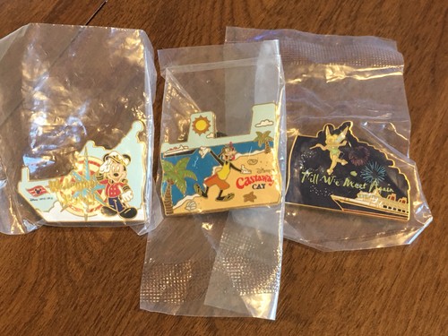 DCL Ship Puzzle Castaway Cay Goofy Tinker Bell Disney Pin Set NEW D