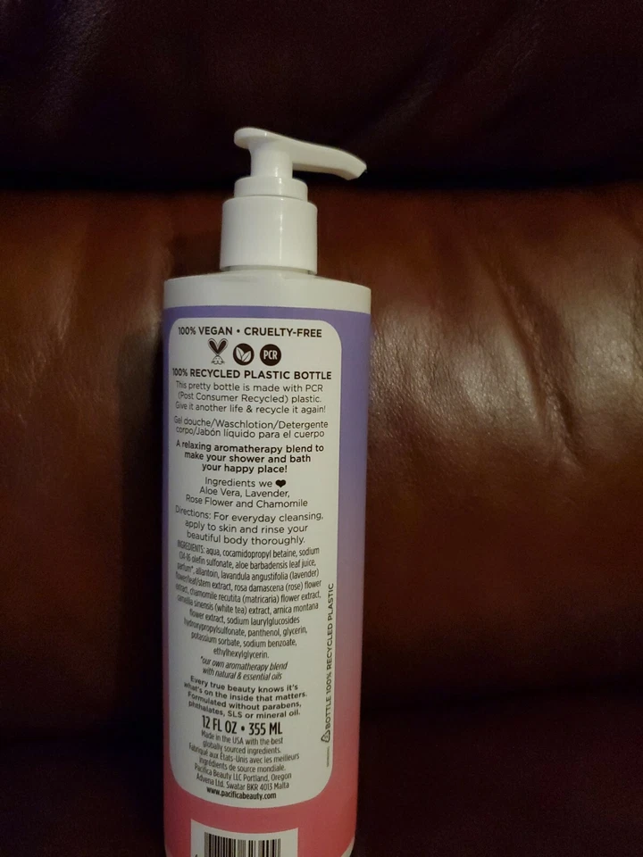 NEW Pacifica Lavender Moon Body Wash Lavender Rose Chamomile Relaxing 12 oz  - Image 4 of 4