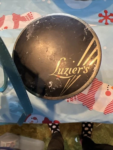 Vintage Luziers Cold Creme Hazel Atlas Milk White Glass Canister Jar Twist Lid