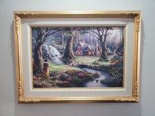 Thomas Kinkade Canvas-Snow White Discovers the Cottage-18 x 27-GP 116-350