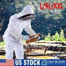 L/XL/XXL White Anti-Bee Suit Full Body Ventil...