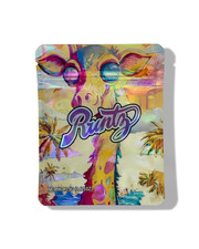 50 PCS Square Holographic Exotic Mylar Bags 3.5g | Smell-proof Food Storage