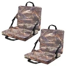  2 Pcs Hunting Seat Cushion Camo Foam Folding Cushion Stadium Seats with Back 