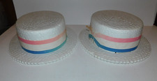 2 VINTAGE STYROFAOM STRAW CAMPAIGN HATS