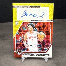 Amen Thompson 2023-24 Mosaic Choice Rookie AUTO Fusion Red/Yellow Rockets DL1